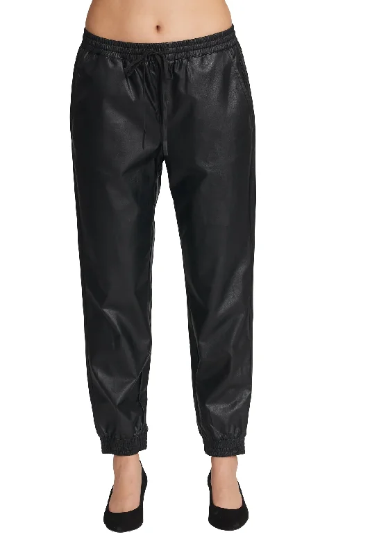 Carre Noir Sale, 222063 Vegan Leather Jogger, 50% Off Regular Price