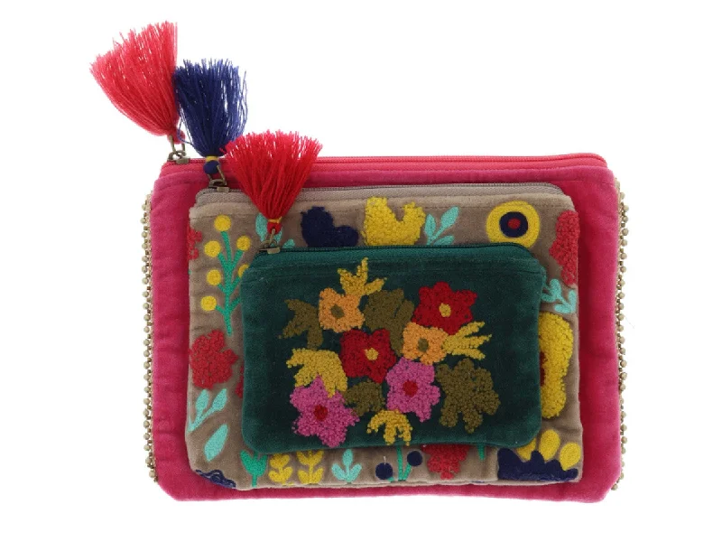 Jane Marie Blossom Zipper Pouch Set