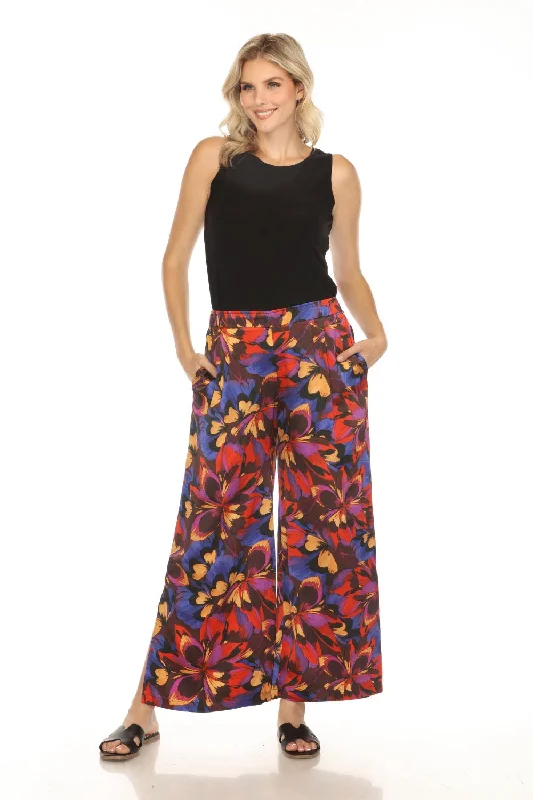 Johnny Was Jade Eclipse Blooms Floral Silk Split Pants L68623