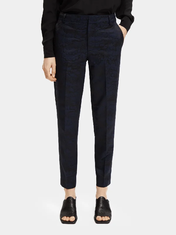 Lowry mid-rise slim-fit jacquard pants