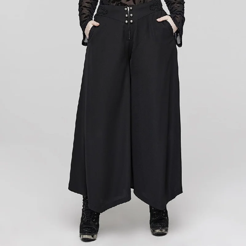 Women's Plus Size Punk Zipper Straight Pants