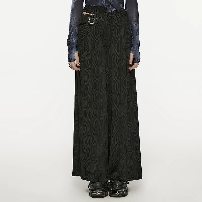 Women's Punk Irregular Veined Casual Pants