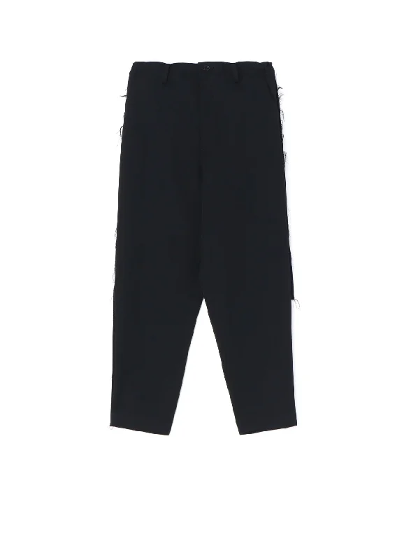 WOOL GABARDINE SIDE DETAIL PANTS