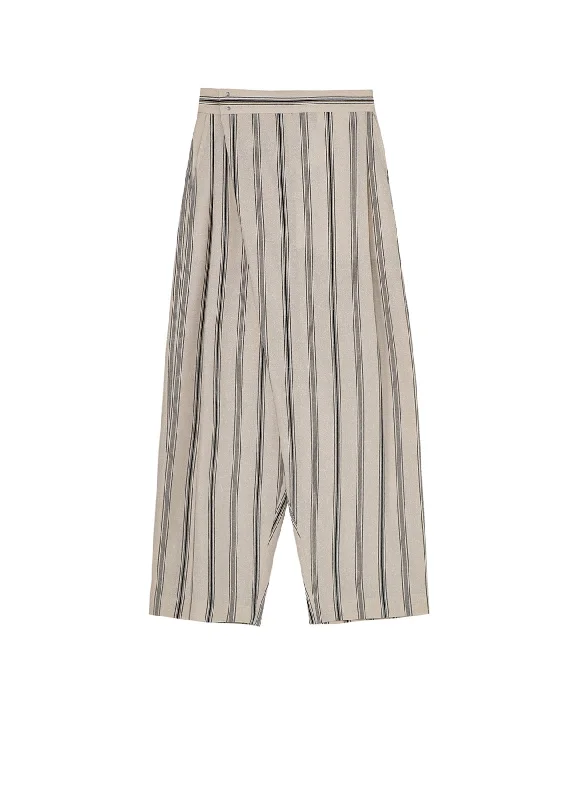 HARD TWISTED STRIPE PLEATED PANTS