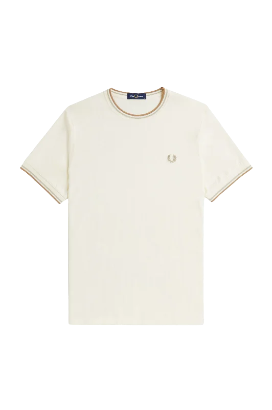 Fred Perry Twin Tipped SS Tee Ecru/Honeycomb