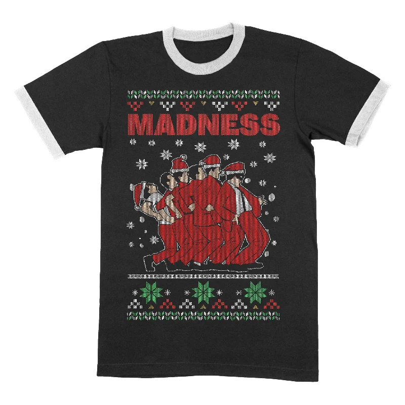 Madness Christmas ’24 Black Ringer T-Shirt