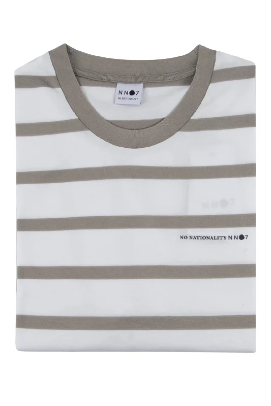 NN07 Aspen Stripe Tee Grey