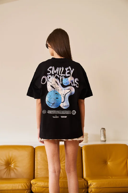 Smiley Originals Spray Paint Effect Oversized T-shirt