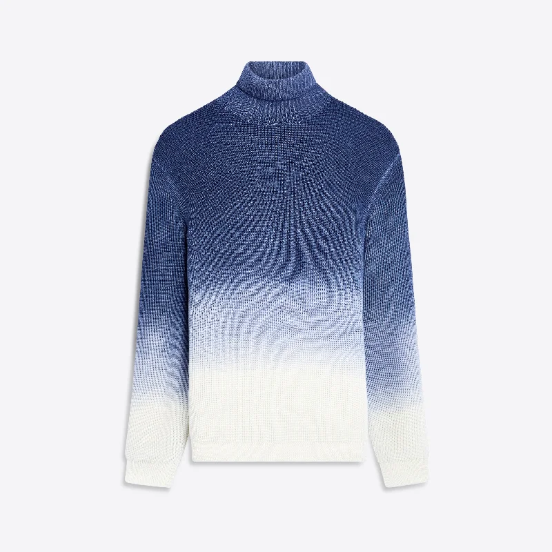 Turtle Neck Dip Dyed Ombre Sweater