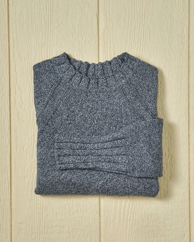 Women's Quaker Crewneck Sweater in Denim Mix