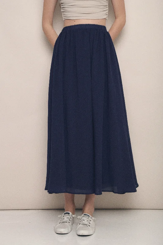 Hathaway Airy Maxi Skirt Royal Blue