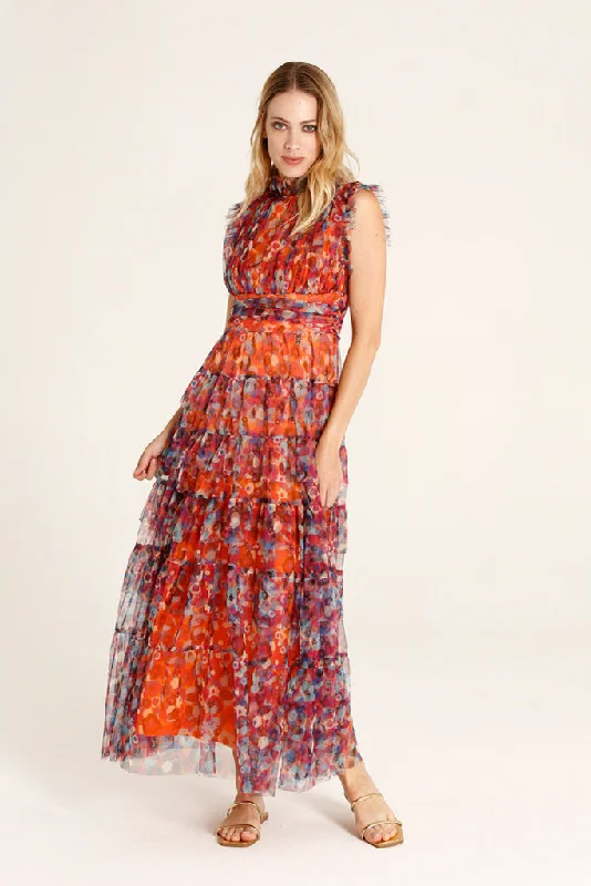 Mercurio Long Dress (Orange)