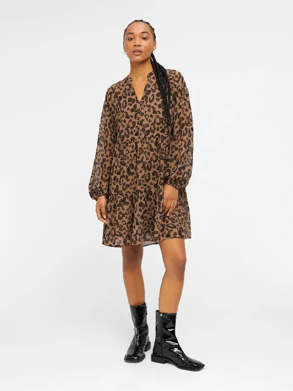 MILA SMOCK DRESS (FOSSIL/ DARK EARTH)