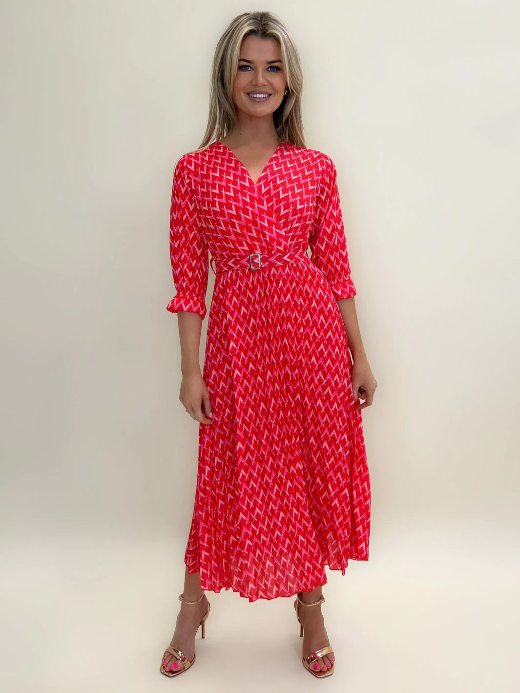 POSITANO MIDI DRESS (RED)