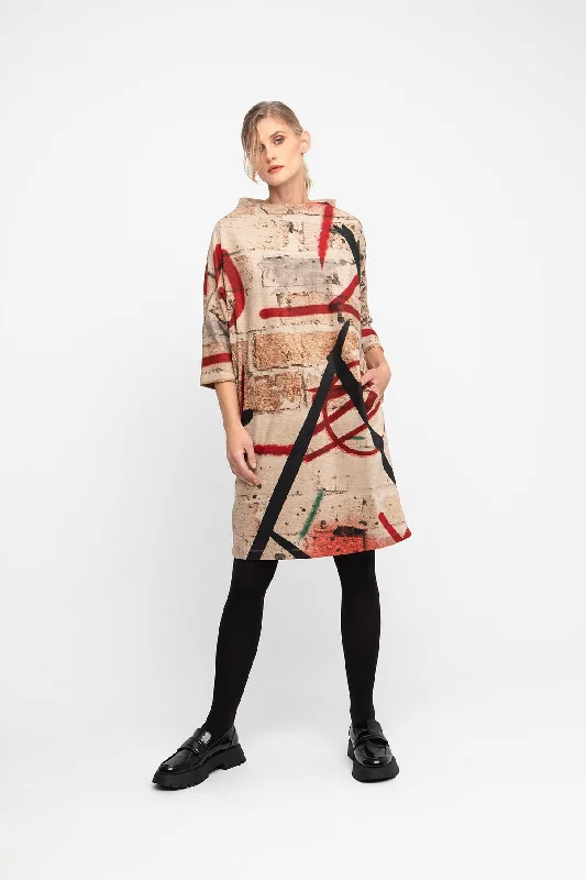 Ozai N Ku Grafitti Print Dress