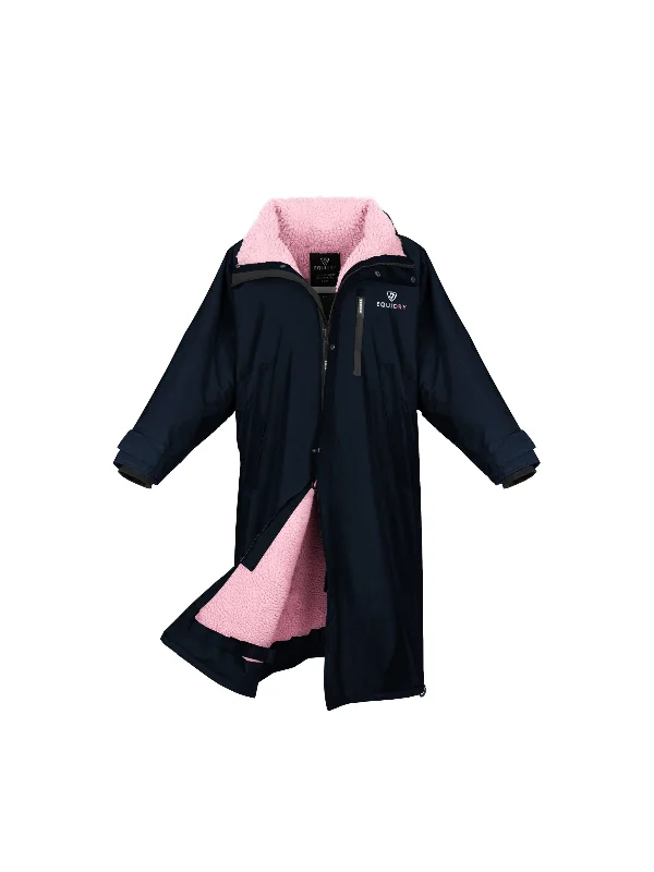 Evolution Women's | Thick Fleece | Stowaway Hood | Navy/Pale Pink