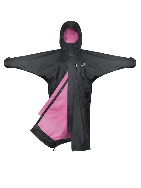 Evolution Women's | Thin Fleece | Fixed Hood | Black/Peacock Pink