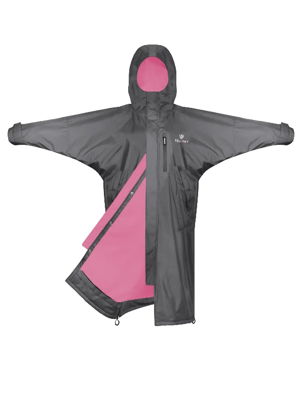 Evolution Women's | Thin Fleece | Fixed Hood | Charcoal/Penelope Pink