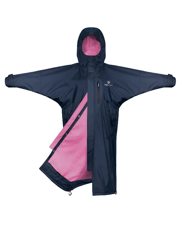 Evolution Women's | Thin Fleece | Fixed Hood | Navy/Penelope Pink