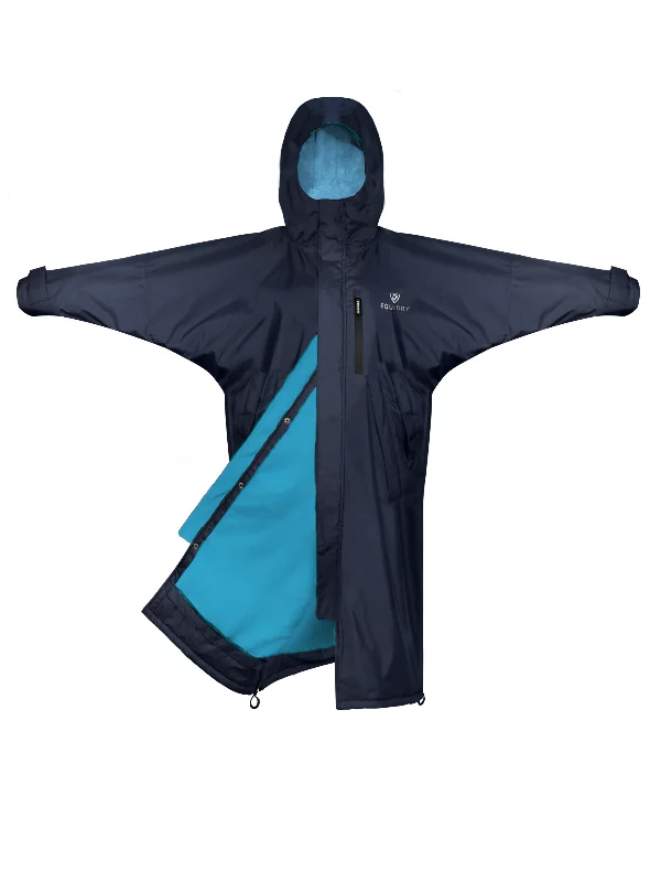 Evolution Women's | Thin Fleece | Fixed Hood | Navy/Turquoise