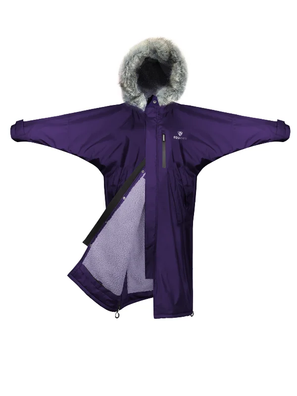 Evolution Women's | Thick Fleece | Fur Hood | Deep Purple