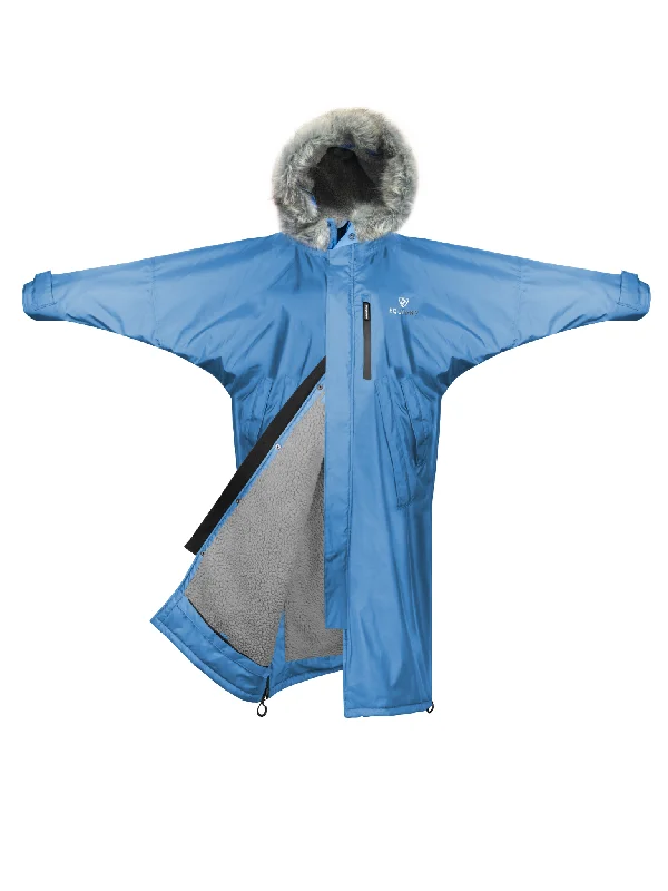 Evolution Women's | Thick Fleece | Fur Hood | Sky Blue