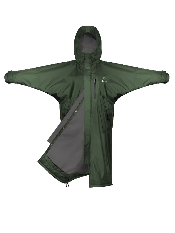 Evolution Women's | Thin Fleece | Fixed Hood | Black Forest Green