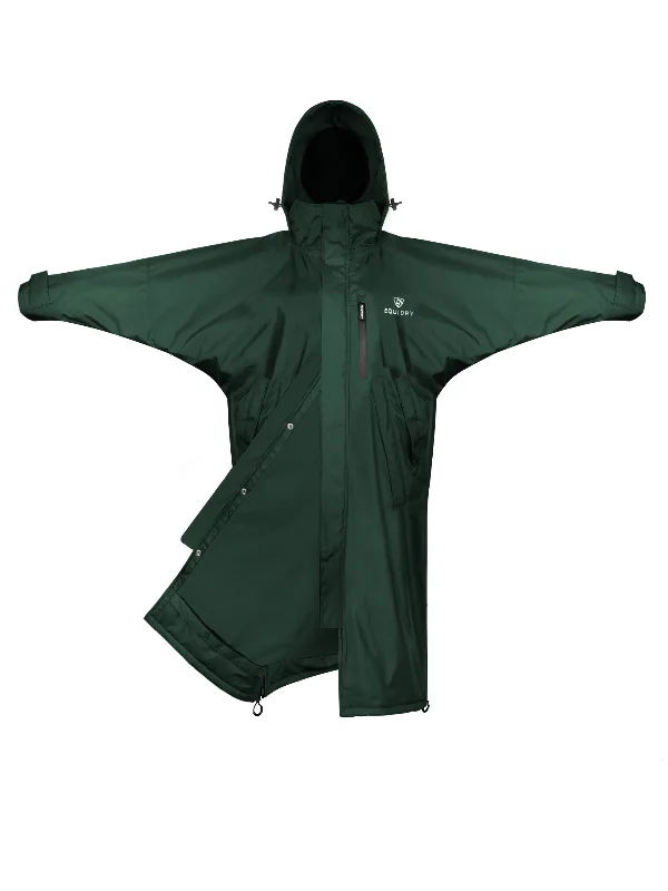 Evolution Women's | Thin Fleece | Stowaway Hood | Black Forest Green/Green