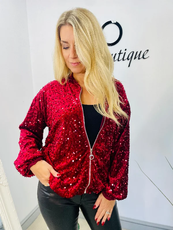 The BERRY sequin bomber jacket - 3 colours