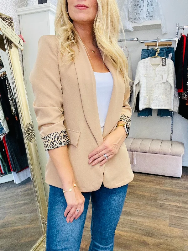 The WHITNEY leopard edged blazer - 2 colours