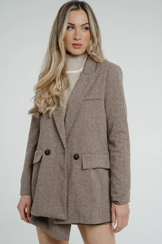 Caitlyn Blazer In Taupe