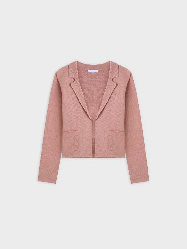 KNIT BLAZER-DUSTY ROSE