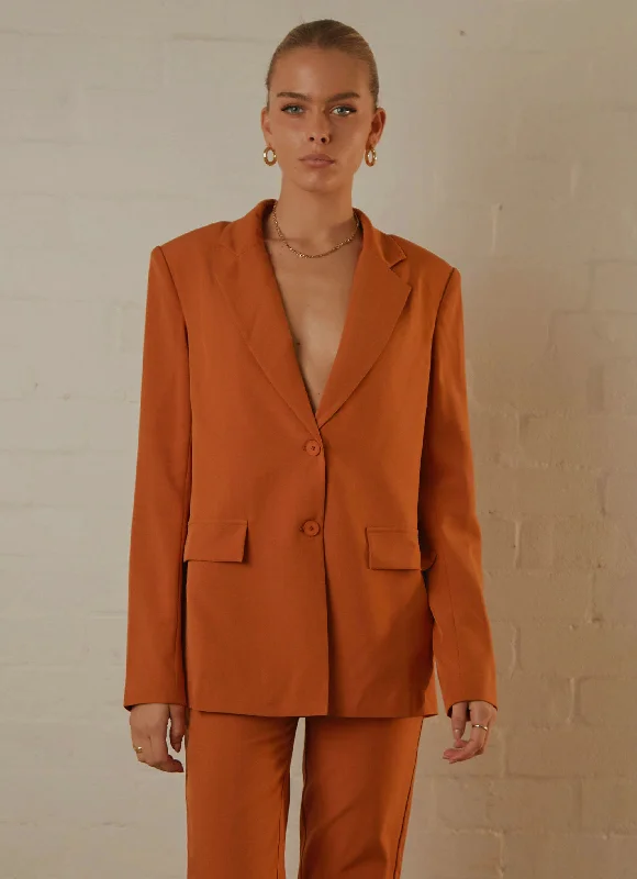 Tess Oversized Blazer - Terracotta